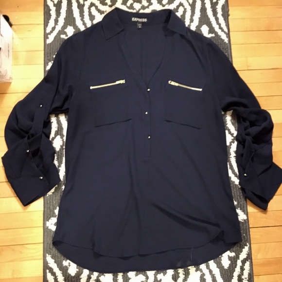 Express Tops - Navy Portofino Top Express Tops - Navy Portofino Top